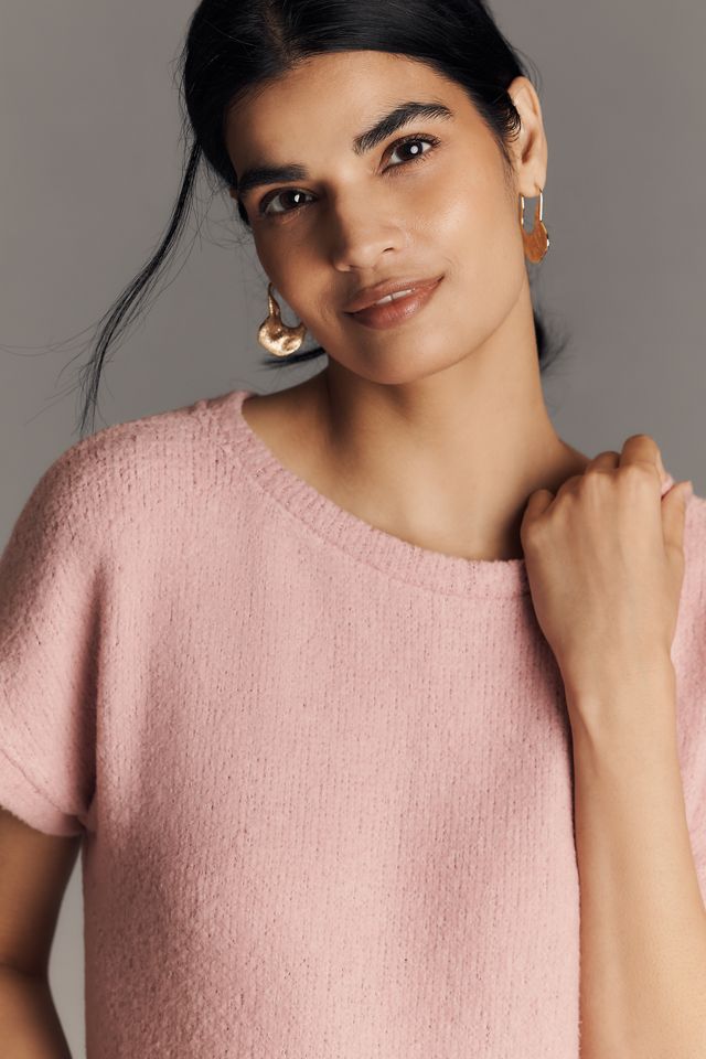 Pilcro Short-Sleeve Sweater Twofer Top #2