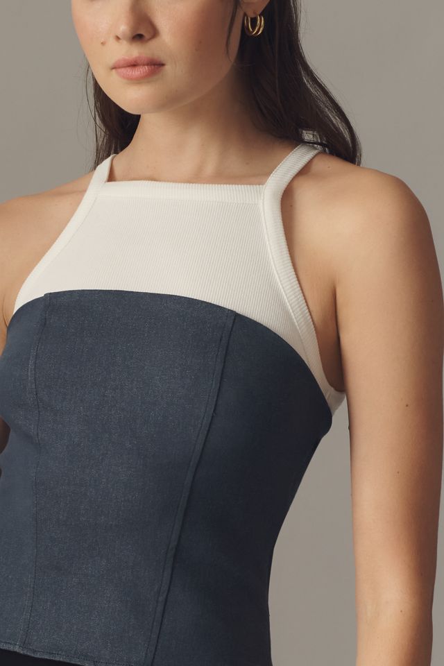 Maeve Structured Knit Twofer Tank #3