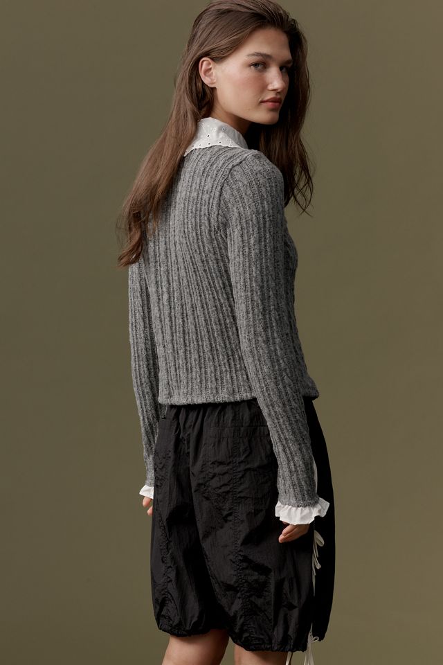Maeve Lace-Collar Cardigan Sweater #4