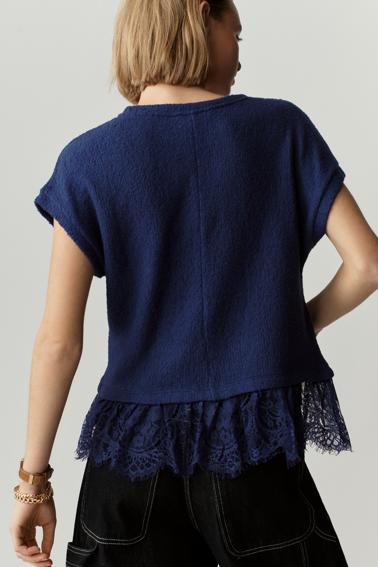 Maeve Ruffled Lace Tee