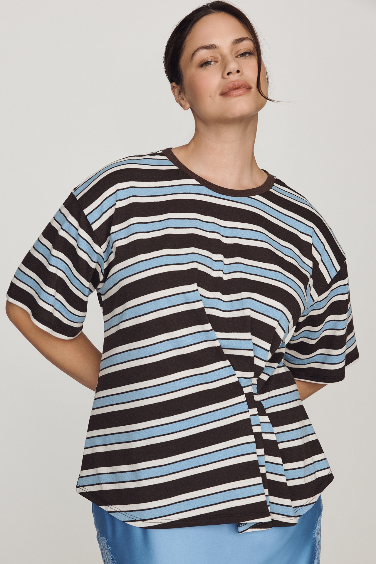 Pilcro Pleated Waist Tee