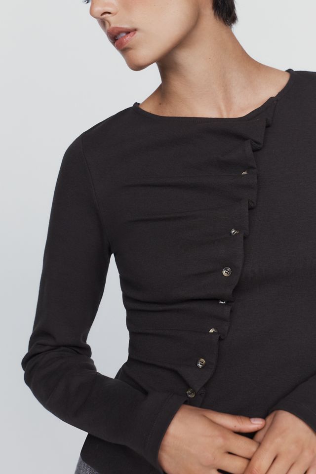 By Anthropologie Asymmetrical Button-Front Top  #1