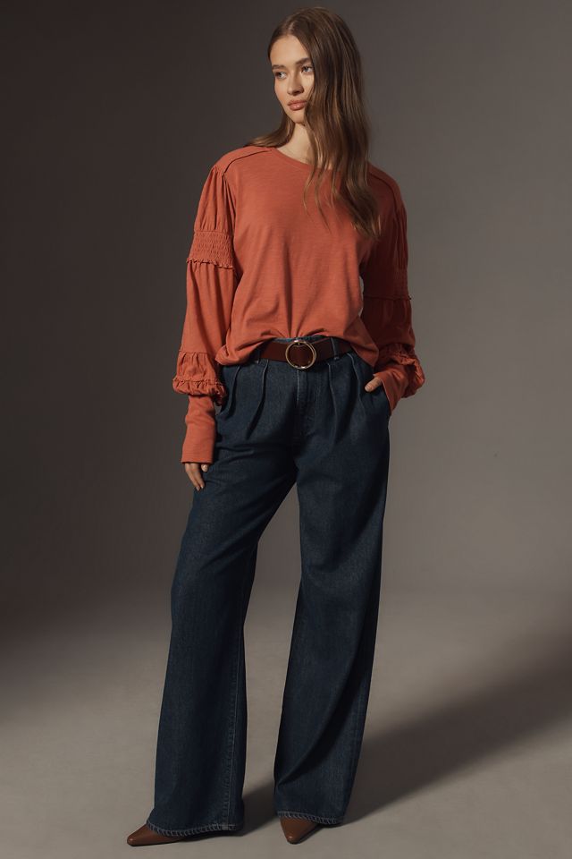 Top Pilcro con Cuello Redondo, Fruncido y Mangas Smocked #3
