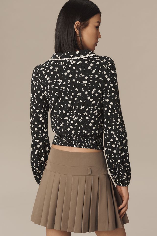 Maeve Smocked Buttondown Top #1