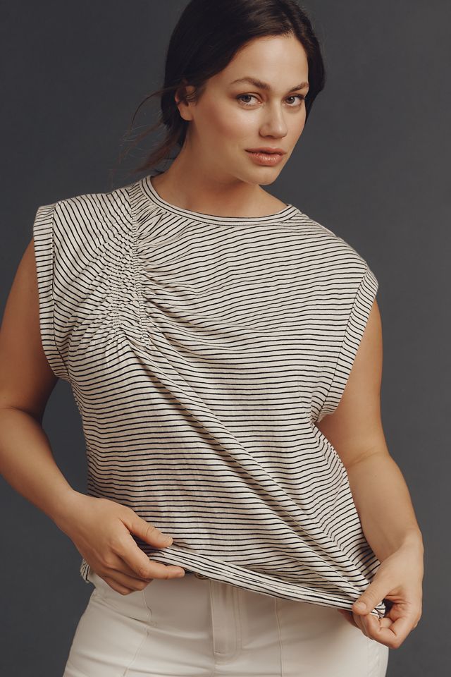 Pilcro Ruched Muscle Tee #7