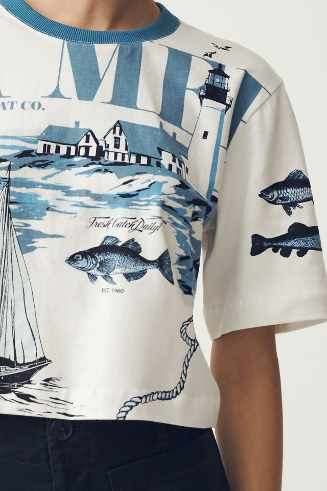 The Corey Short-Sleeve Boxy Tee by Maeve: Printed Souvenir Edition #1