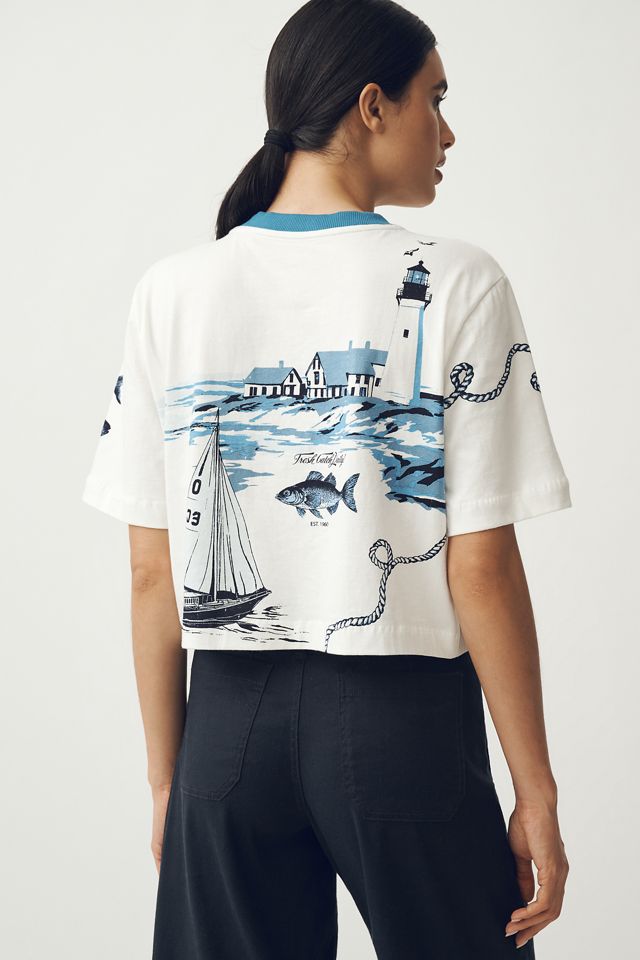 The Corey Short-Sleeve Boxy Tee by Maeve: Printed Souvenir Edition #2