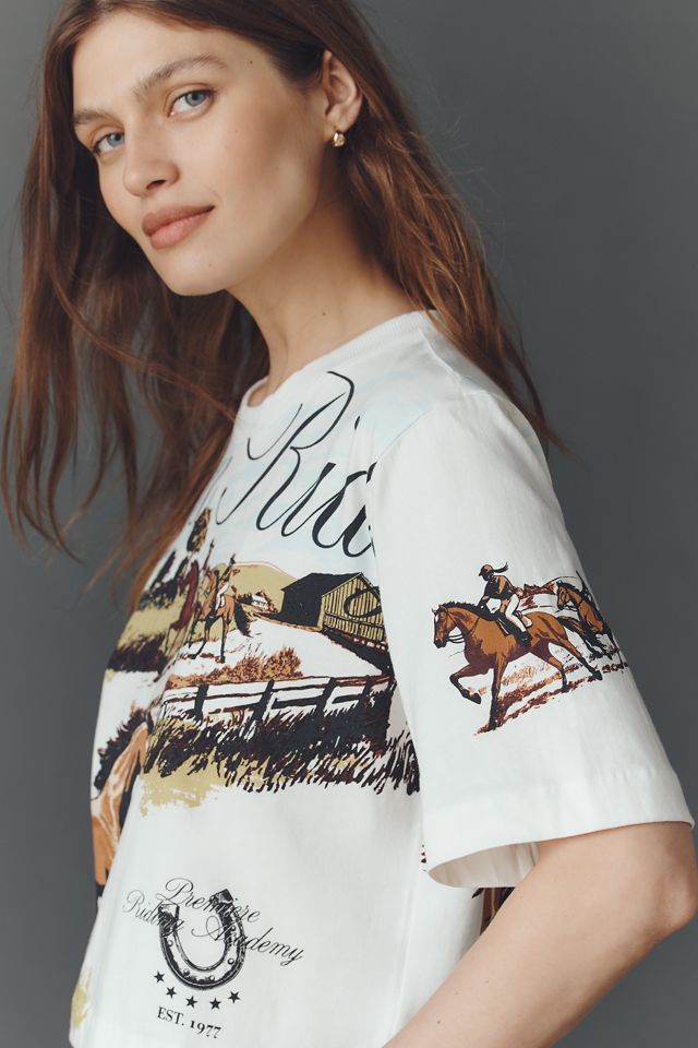The Corey Short-Sleeve Boxy Tee by Maeve: Printed Souvenir Edition #4