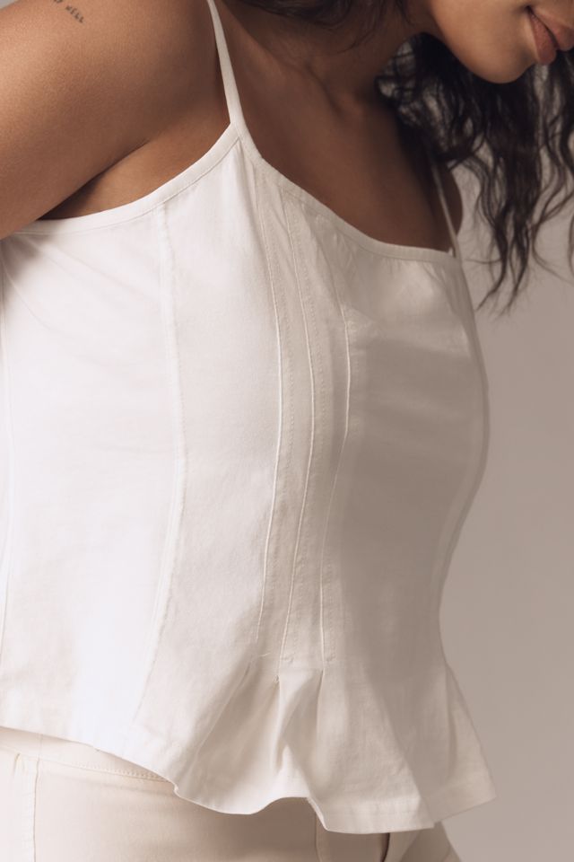 Pilcro Pintuck Square-Neck Tank Top #6