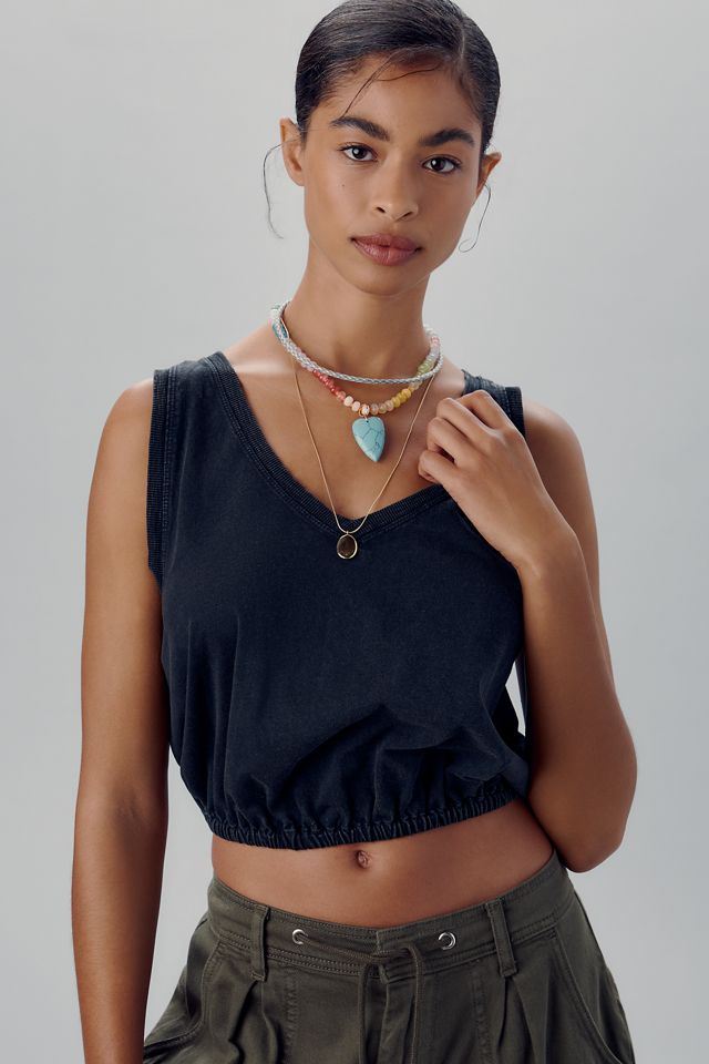 Pilcro V-Neck Bubble Muscle Tank #3