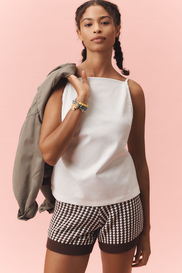 By Anthropologie Square-Neck Strappy Blouse #4