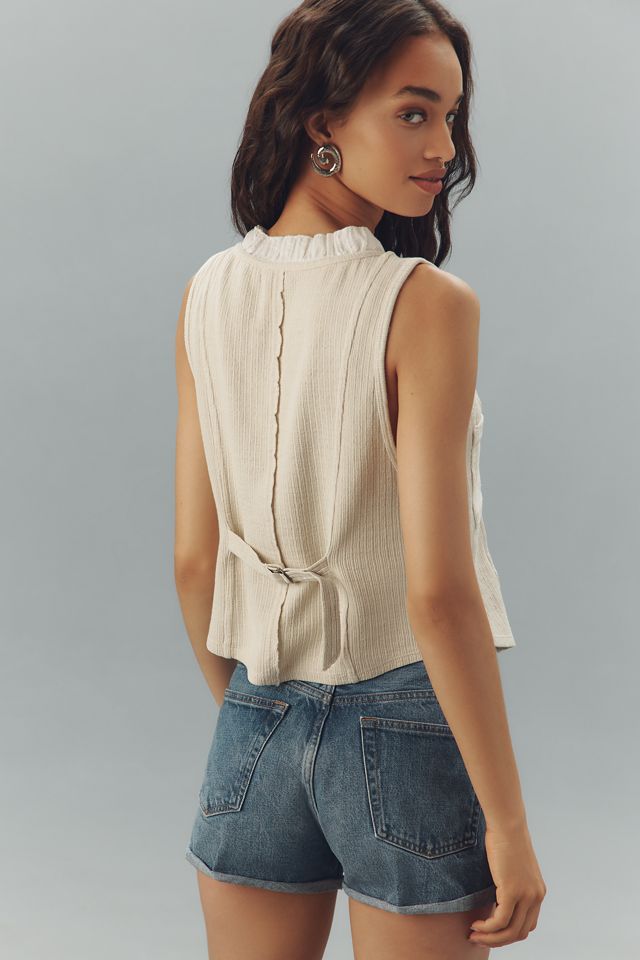 Pilcro V-Neck Button-Front Vest #2