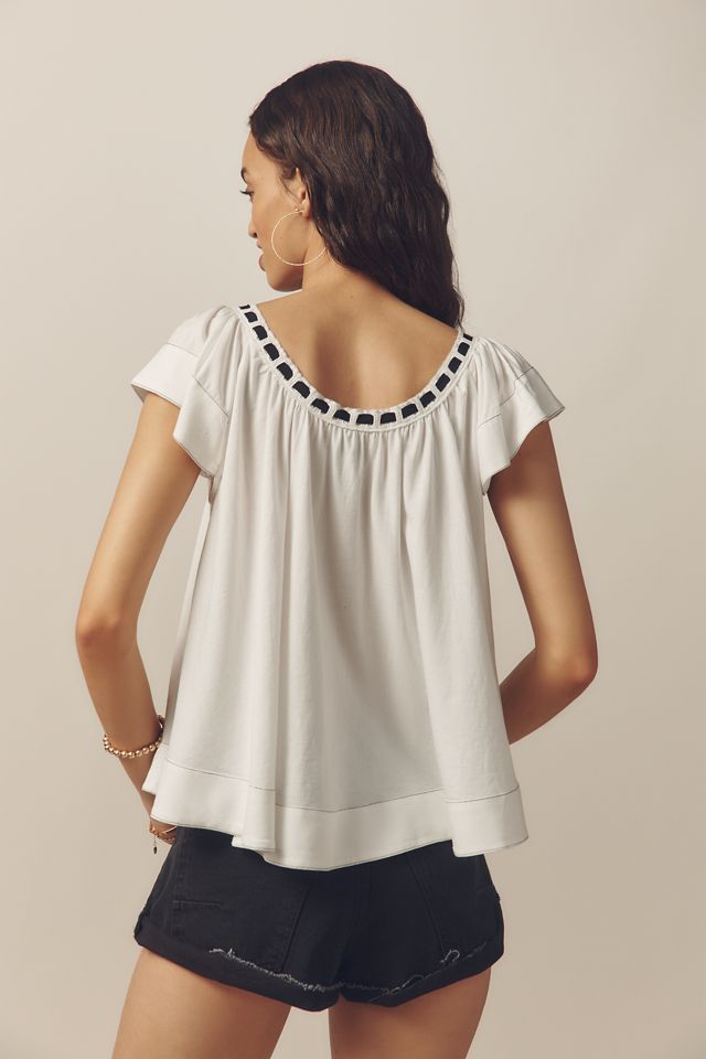By Anthropologie Cotton Swing Blouse #3