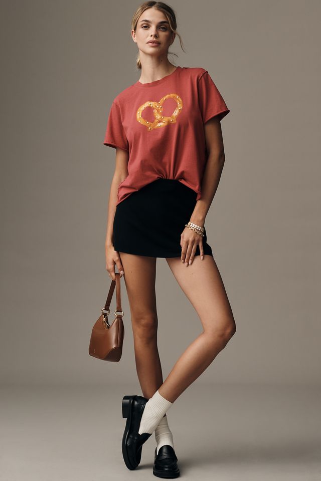Maeve Pearl-Embellished Pretzel Graphic Tee #2