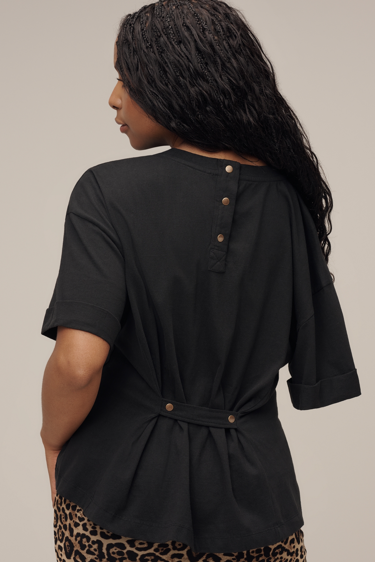 By Anthropologie Short-Sleeve Pleated Peplum Tee