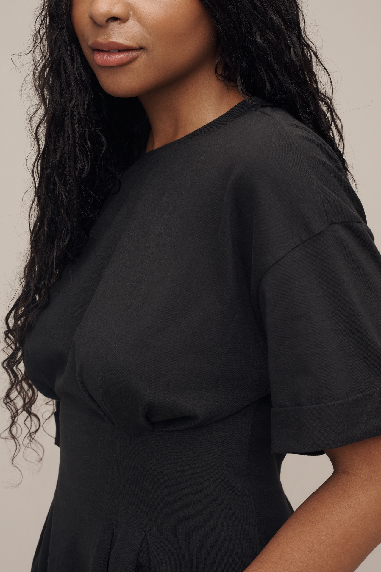 By Anthropologie Short-Sleeve Pleated Peplum Tee