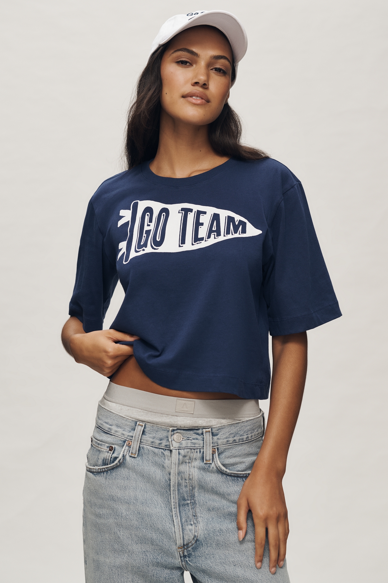 The Corey Short-Sleeve Game Day Boxy Tee by Maeve