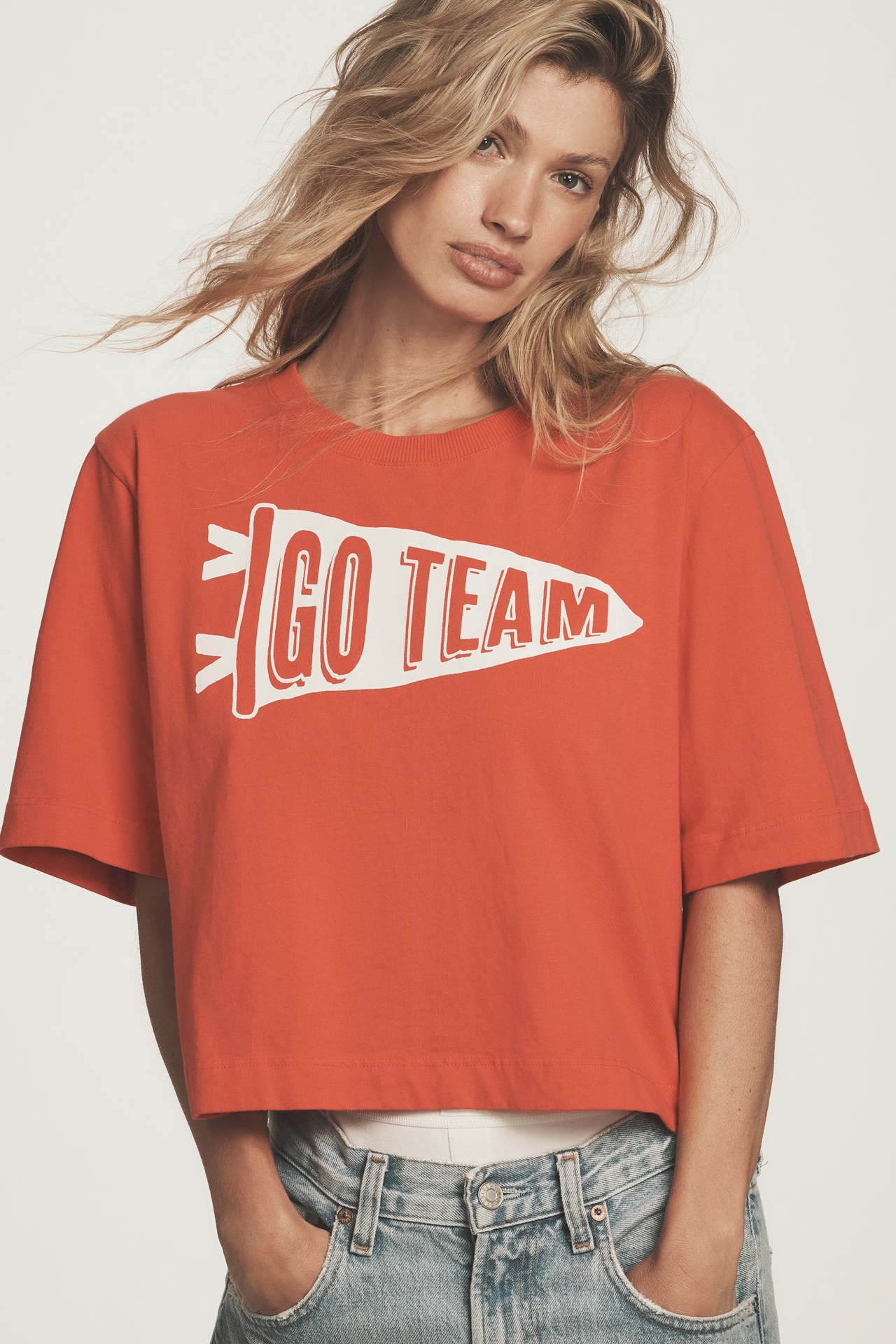 The Corey Short-Sleeve Game Day Boxy Tee by Maeve