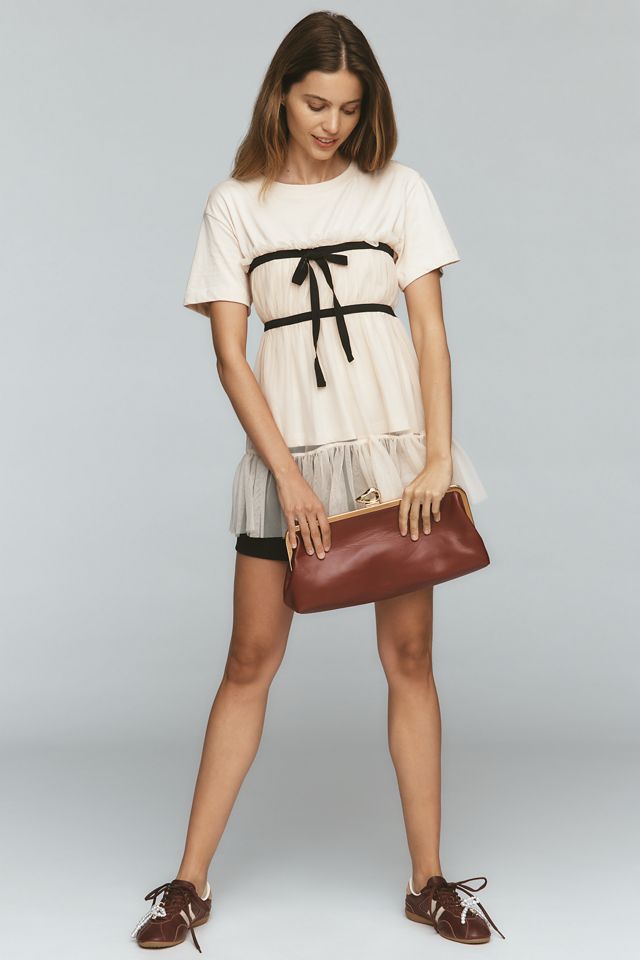By Anthropologie Tiered Bow Tulle T-Shirt #2