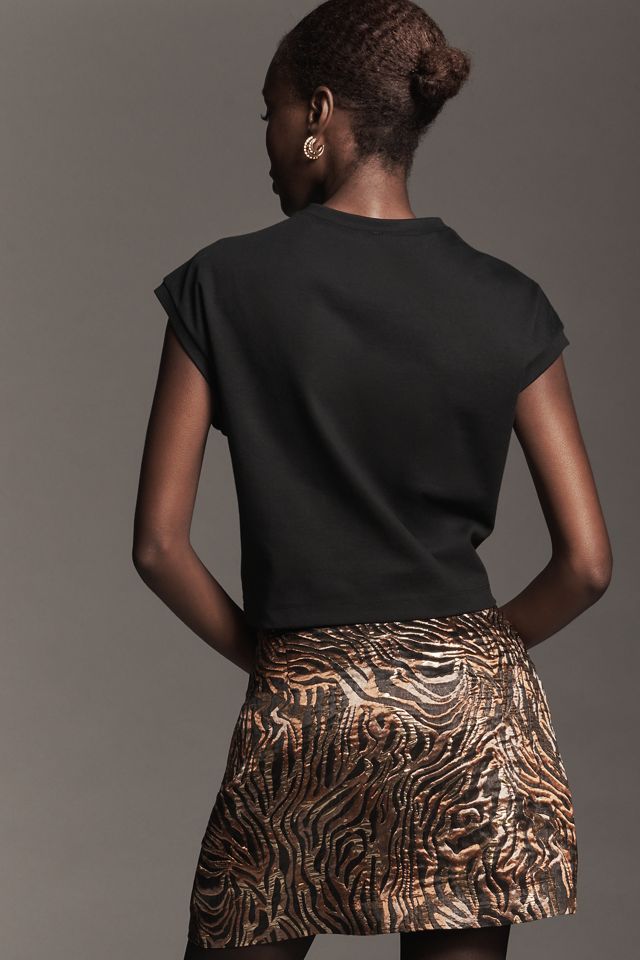 By Anthropologie Short-Sleeve Encrusted Top #2