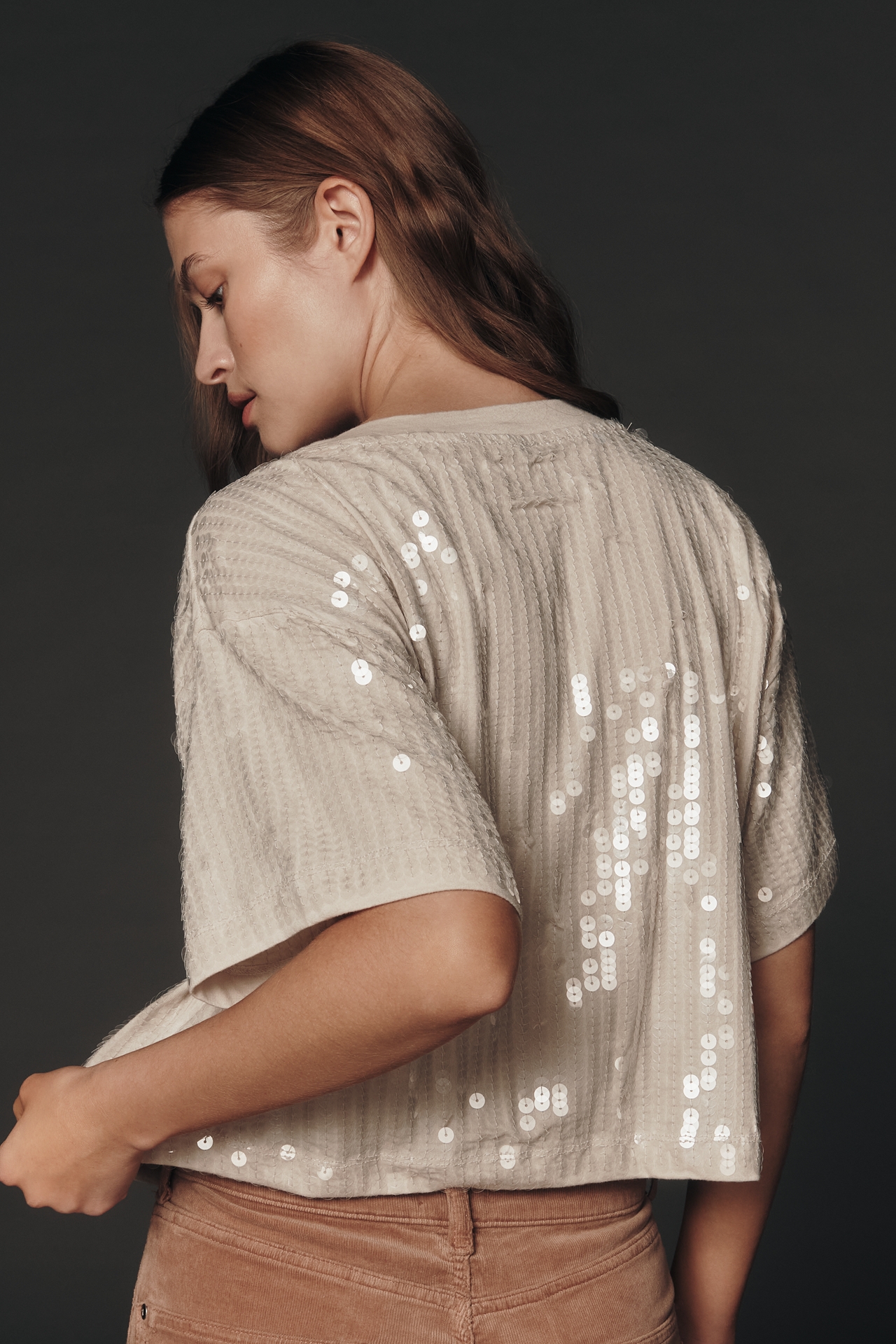 By Anthropologie Sequin Graphic Tee