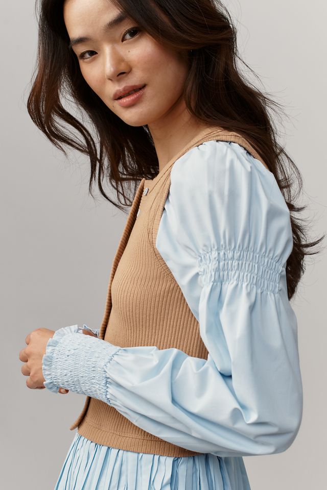 By Anthropologie Layered Twofer Long-Sleeve Top #1