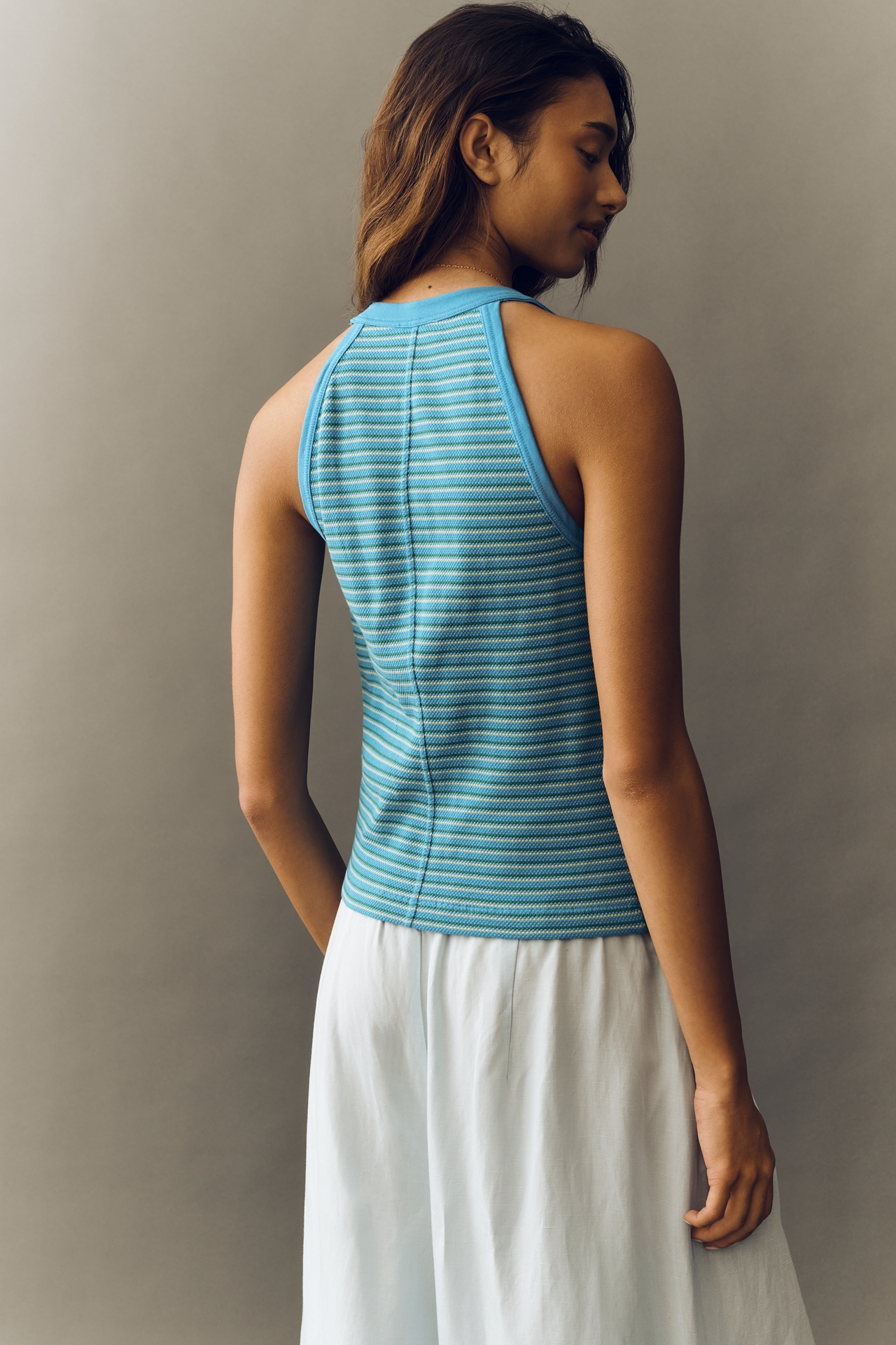 Pilcro Buttondown Henley Tank Top