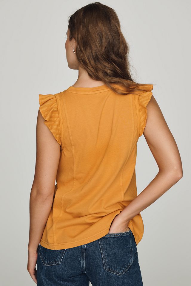 Pilcro Cotton Flutter-Sleeve Tee #2