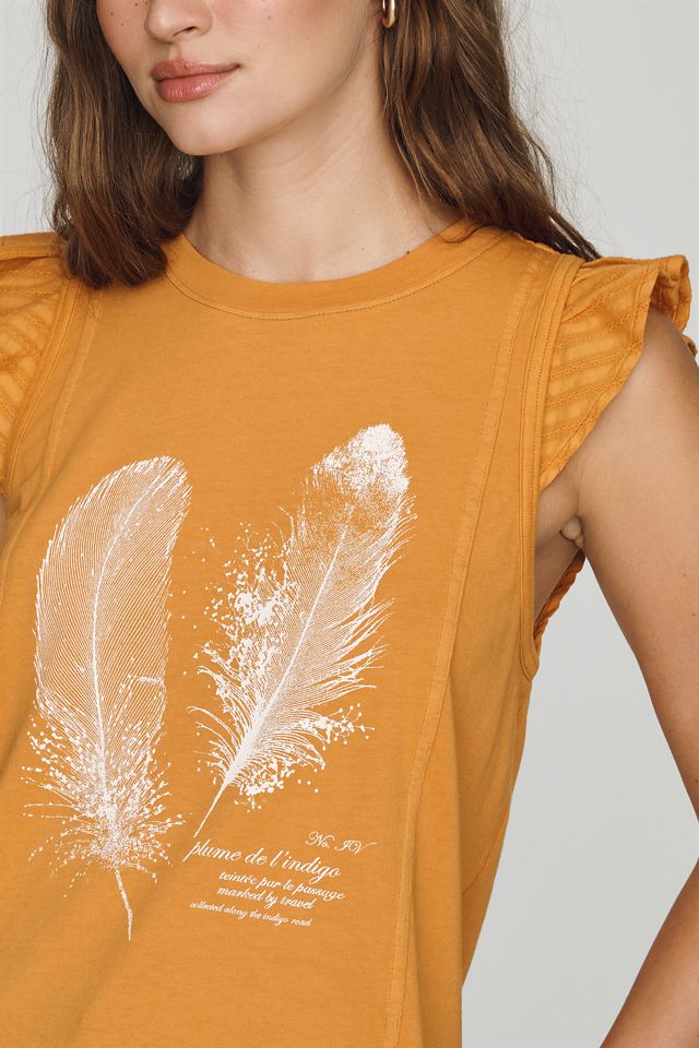 Pilcro Cotton Flutter-Sleeve Tee #3