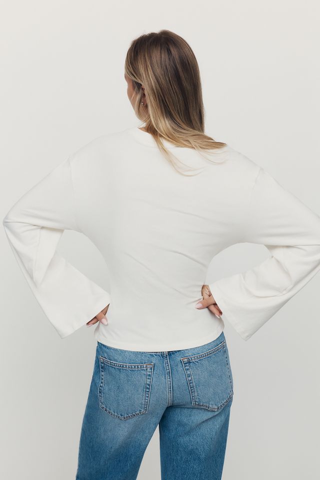 Maeve Waisted Long-Sleeve Top #1