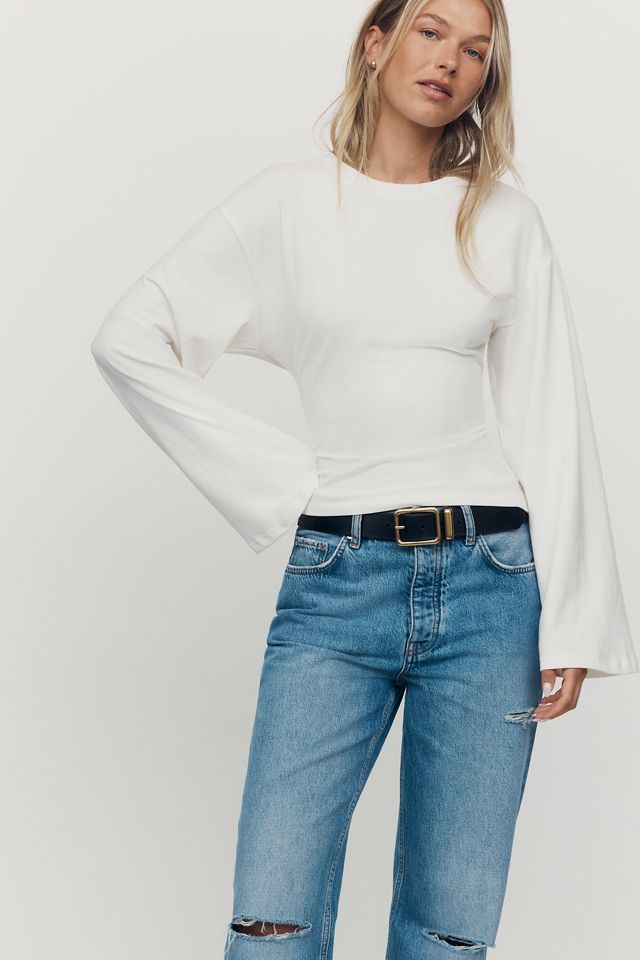 Maeve Waisted Long-Sleeve Top #3