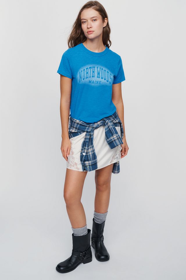 Pilcro 100% Cotton Bleached Graphic Tee #3