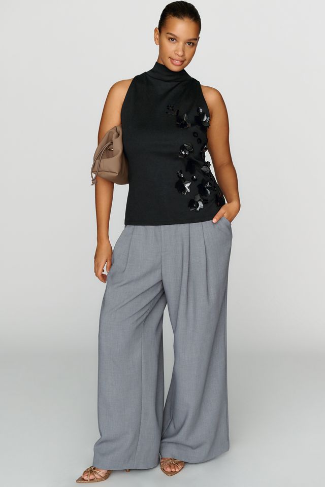 By Anthropologie Cotton Blend Sleeveless Mock Neck Top #5