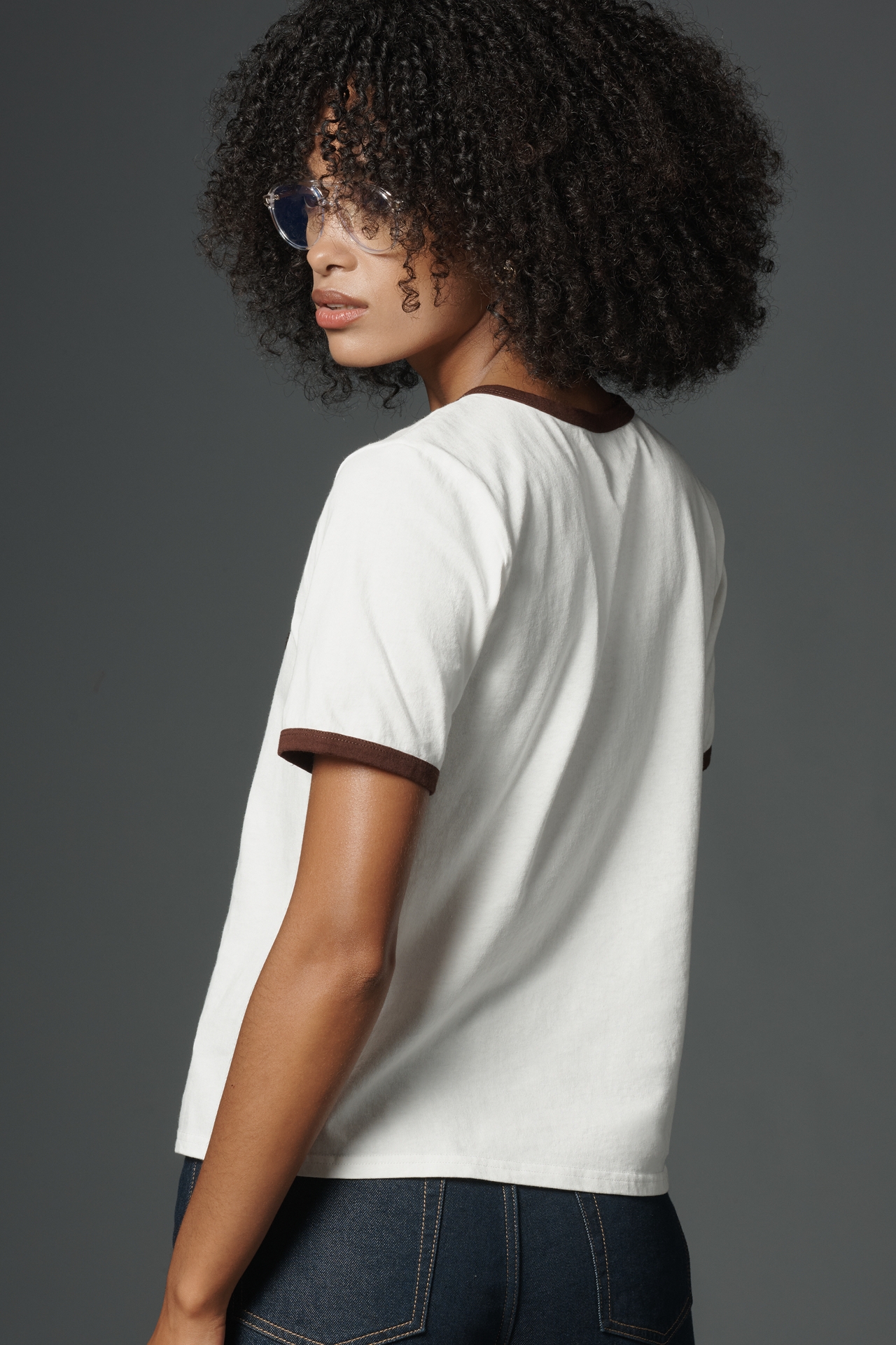 RAISONNEL Bonjour Graphic Ringer Tee