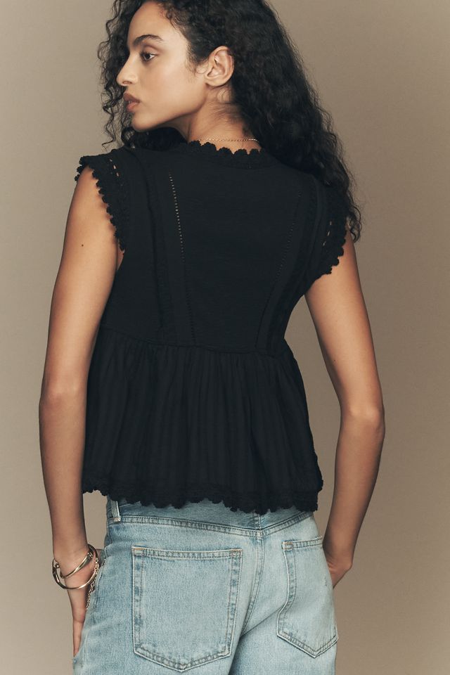 RAISONNEL Cotton Scalloped Swing Top #1