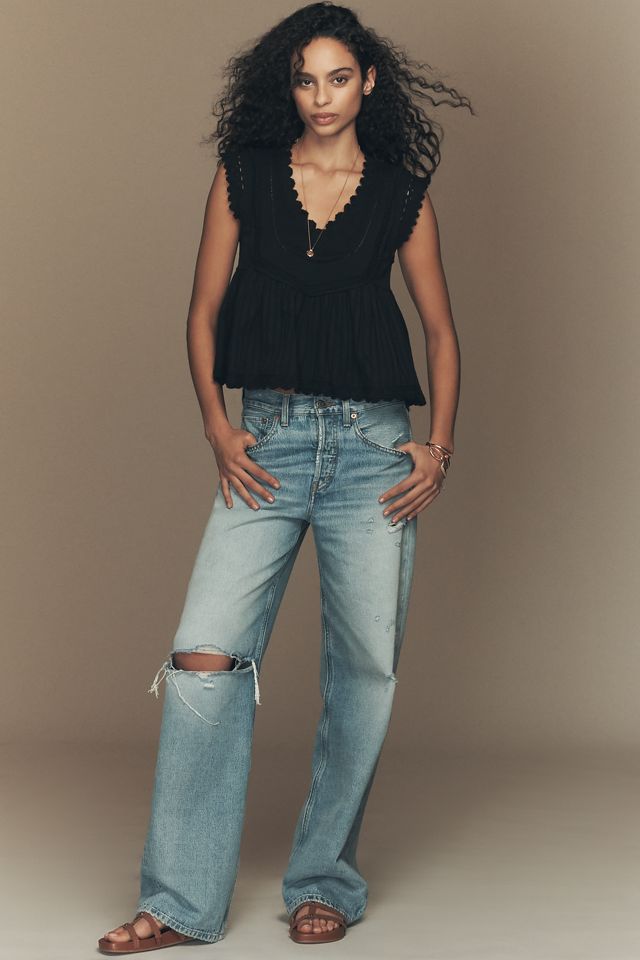 RAISONNEL Cotton Scalloped Swing Top #2