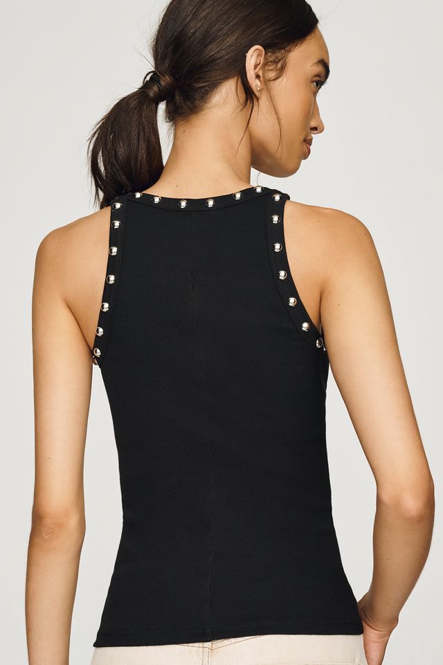 RAISONNEL 100% Cotton Studded Tank #1