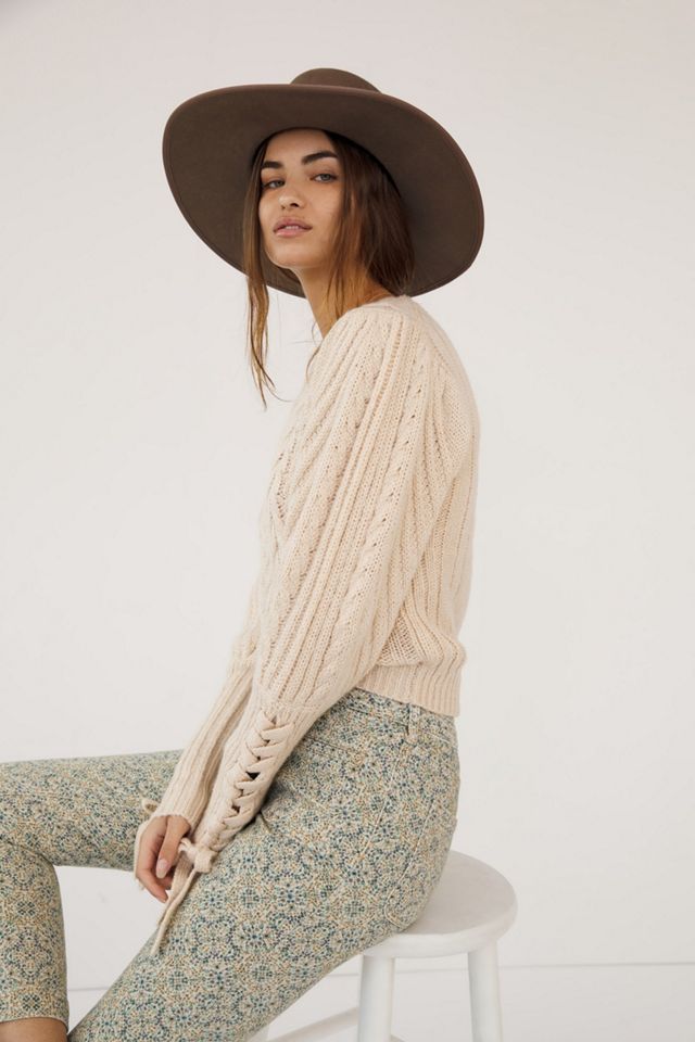 Carmen Cropped Cable-Knit Sweater #2