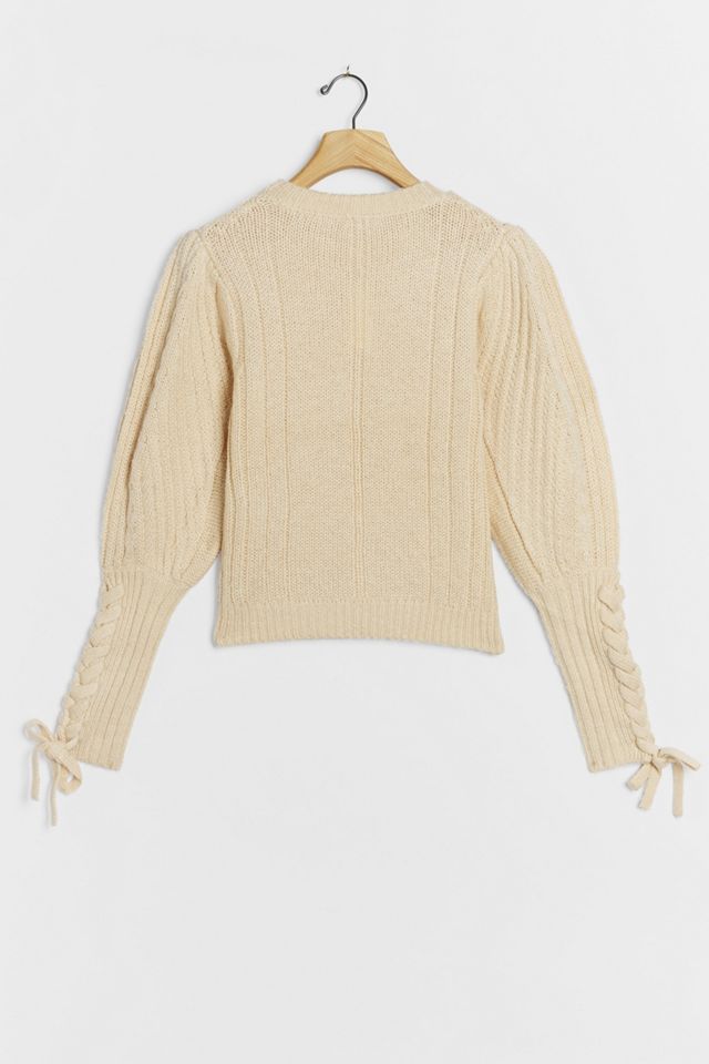 Carmen Cropped Cable-Knit Sweater #5