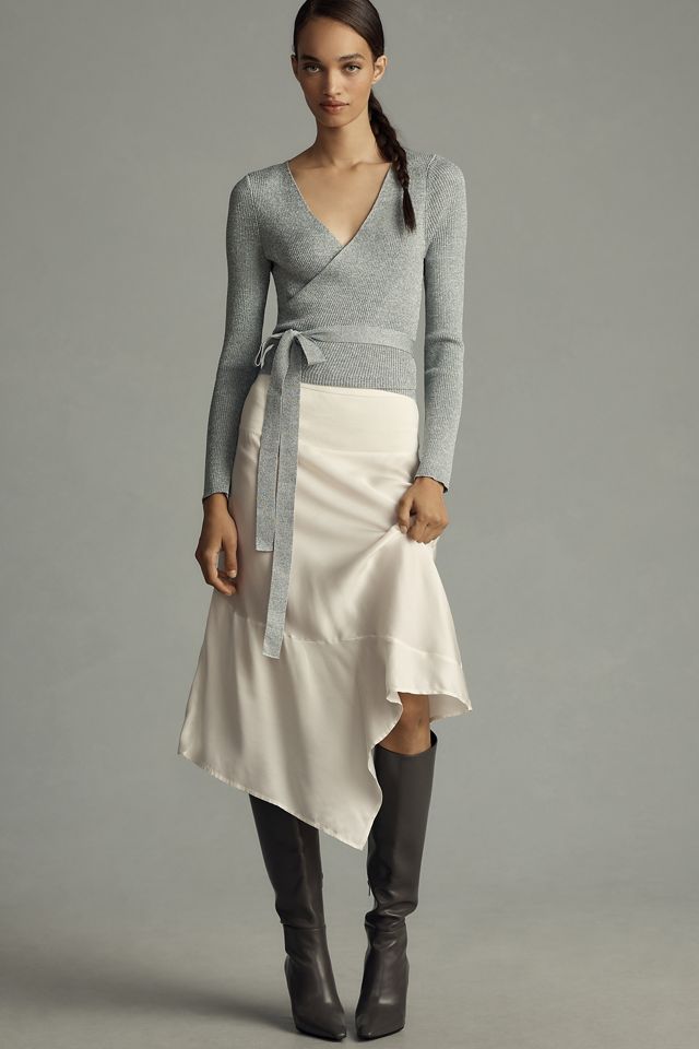 525 Long-Sleeve Wrap Shine Sweater #3