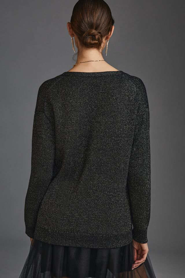 Velvet by Graham & Spencer Lurex Cardigan Sweater #3
