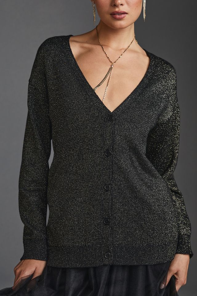 Velvet by Graham & Spencer Lurex Cardigan Sweater #1