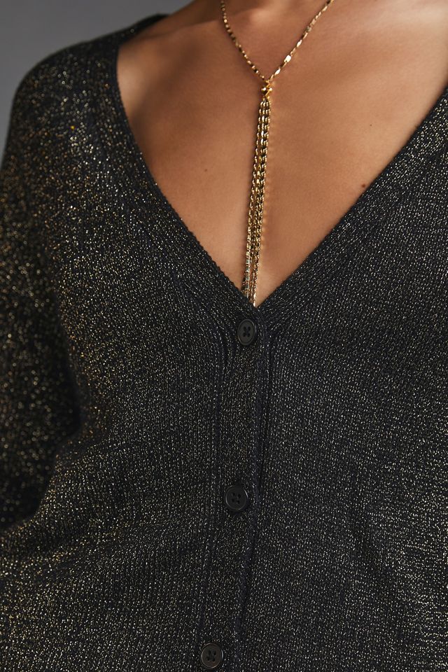 Velvet by Graham & Spencer Lurex Cardigan Sweater #4
