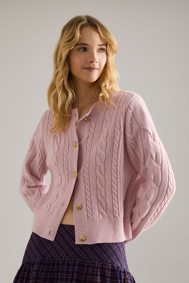 Cárdigan Barbour Elina de Punto de Cable de Lana-Cachemir #3