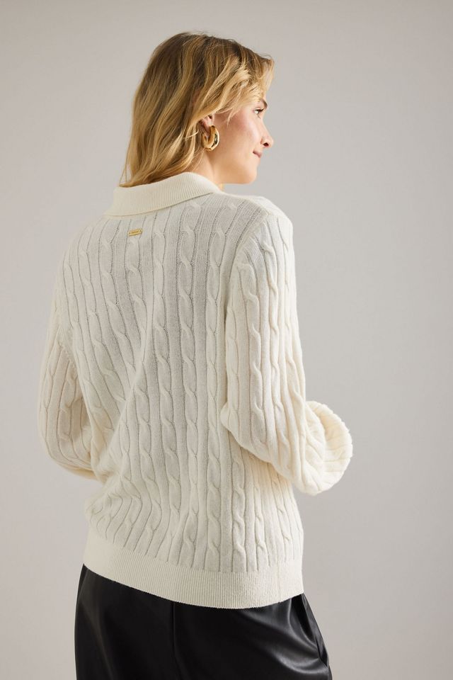 Barbour Evie Wool-Blend Cable-Knit Jumper #1