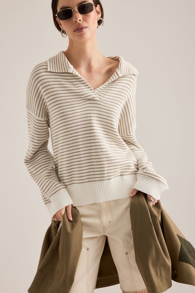 Barbour Aylesby Stripe Collared Jumper #4