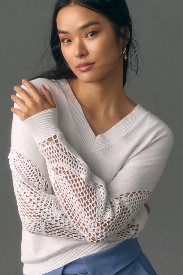 Bishop + Young Crochet Detail Pullover Sweater #2
