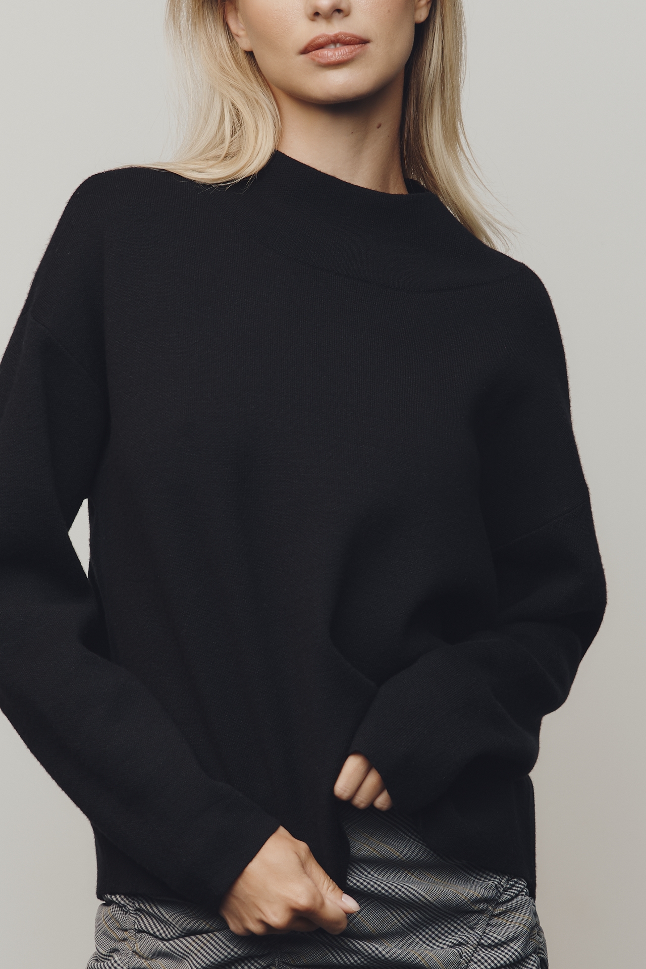 The Carys Mock-Neck Sweater by Maeve