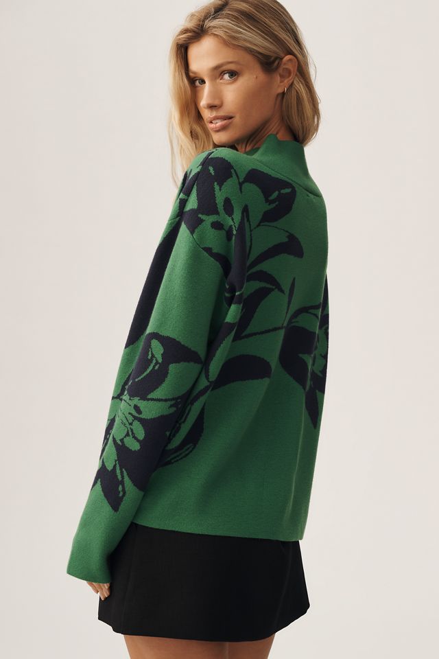 Maeve Mock-Neck Chunky Wool-Blend Sweater