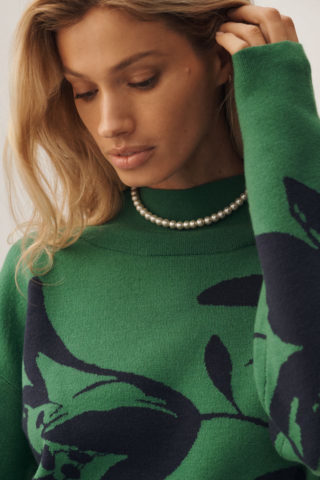 Maeve Mock-Neck Chunky Wool-Blend Sweater